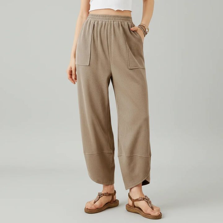 Women Trousers Casual Loose Fit Straight Leg Lightweight Summer Trousers