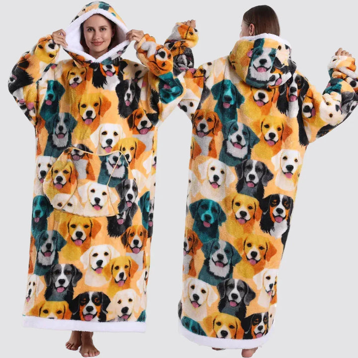 Blanket Hoodie Oversized Wearable Hooded Blanket Adult
