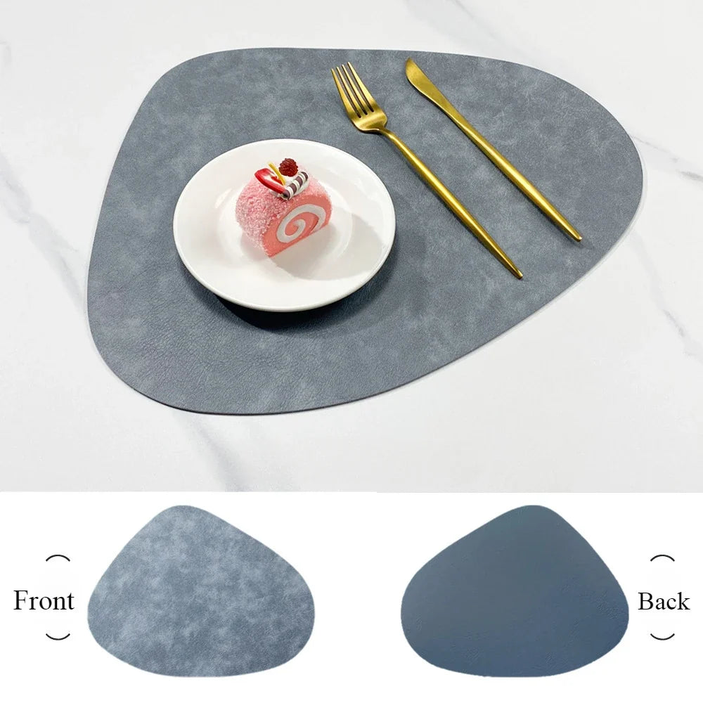 NordicDrop | Double-Sided Faux Leather Placemats | Non-Slip &amp; Heat Resistant