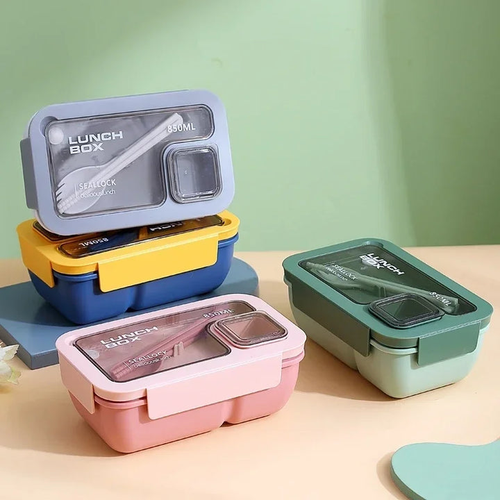BentoGo Lunch Box | Portable Leak-Proof Bento with Cutlery – Microwave &amp; Dishwasher Safe