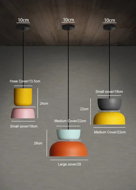 Nordic colourful Macaron Pendant Light | Scandinavian Charm