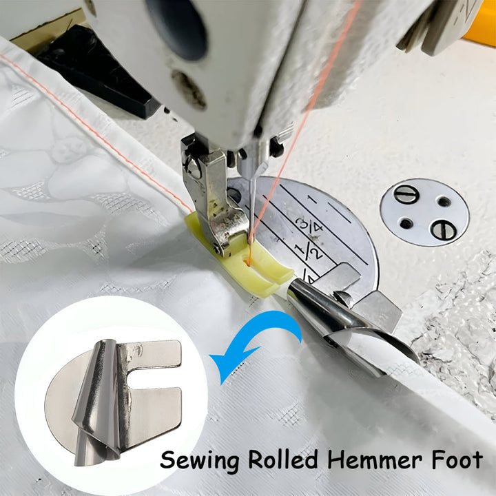 Sewing Hemmer Foot Stainless Steel Rolled Hem Tool Set