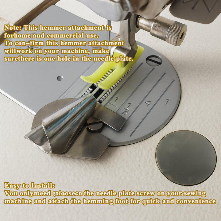Sewing Hemmer Foot Stainless Steel Rolled Hem Tool Set