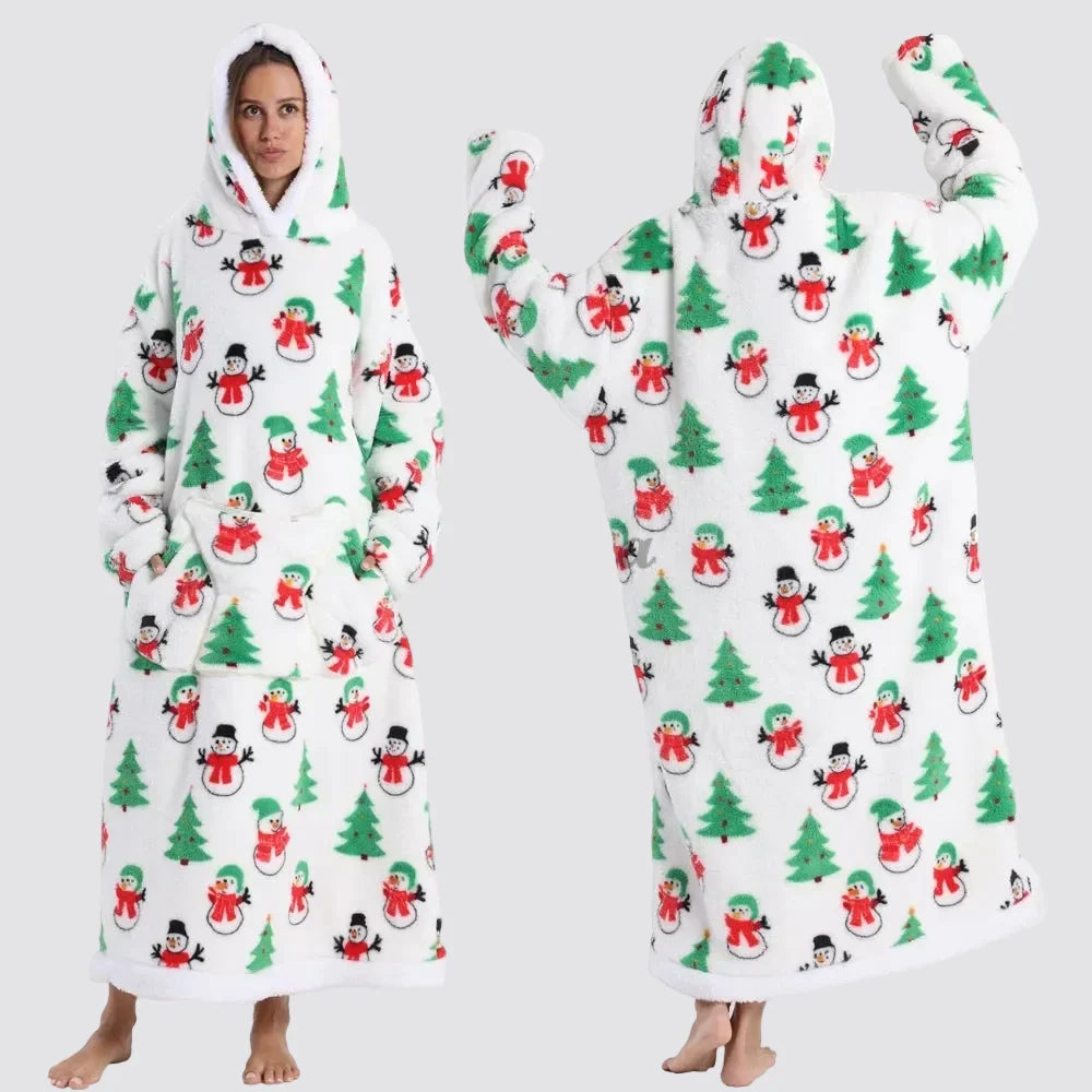 Blanket Hoodie Oversized Wearable Hooded Blanket Adult