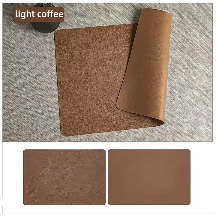DuoMat | Double-Sided Faux Leather Placemats | Heat Resistant &amp; Waterproof