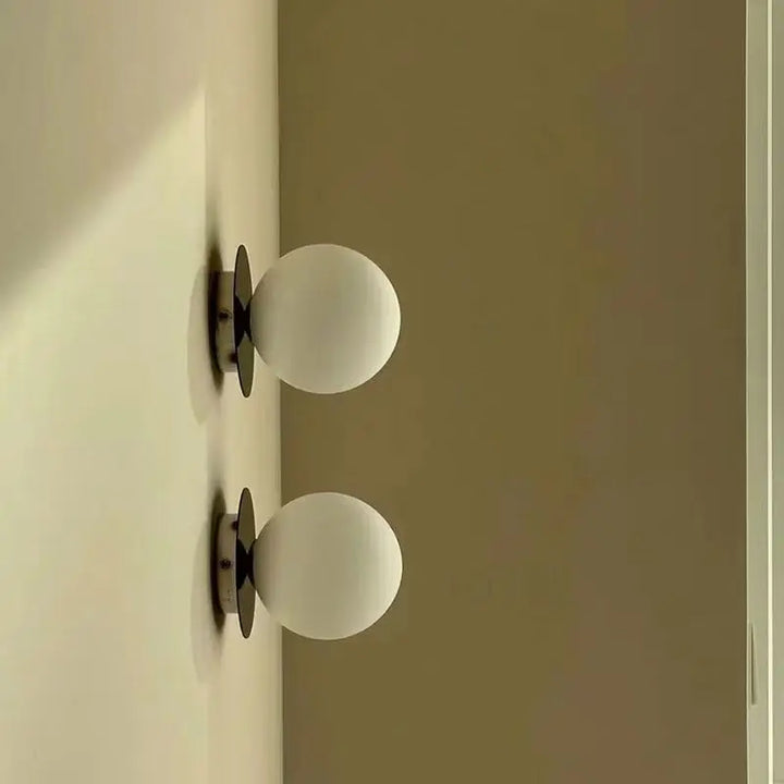 Nordic Globe Glass Wall Lamp | Minimalist Modern Bathroom &amp; Bedroom Light