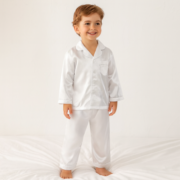 Kids Pajama Set Button Top Trousers Sleepwear