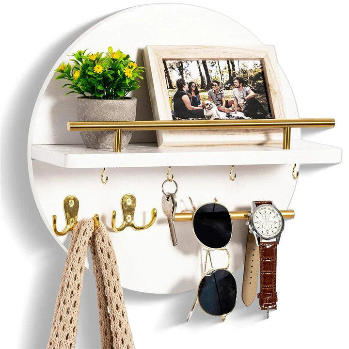 Round Wooden Key Holder | Stylish &amp; Eco-Friendly Wall Organiser