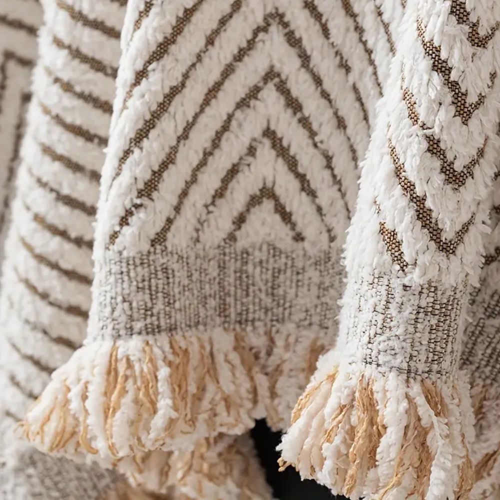 Sofa Cover Herringbone Stripe Non Slip Microfiber Couch Protector