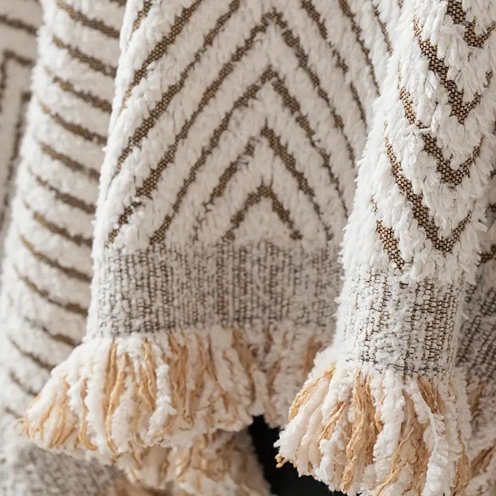 Sofa Cover Herringbone Stripe Non Slip Microfiber Couch Protector