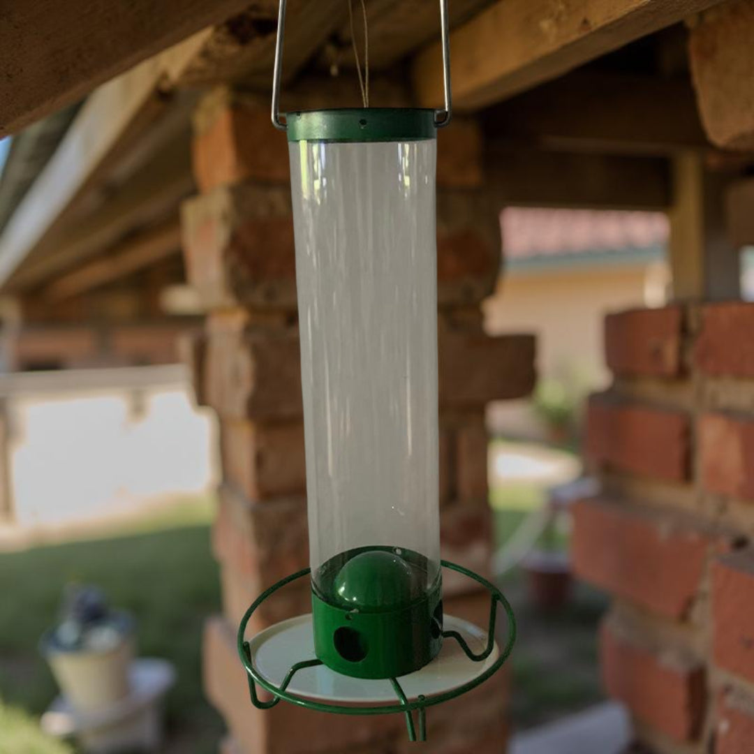Bird Feeder Metal Squirrel Proof Hanging Outdoor Backyard Tube