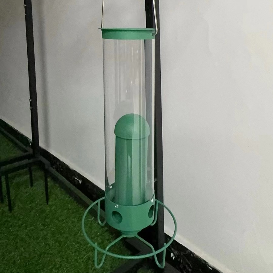 Bird Feeder Metal Squirrel Proof Hanging Outdoor Backyard Tube