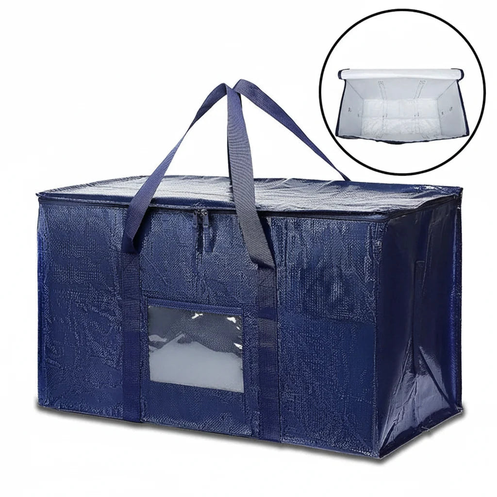 Storage Bags Heavy Duty Moving Tote Waterproof Zipper Organizer