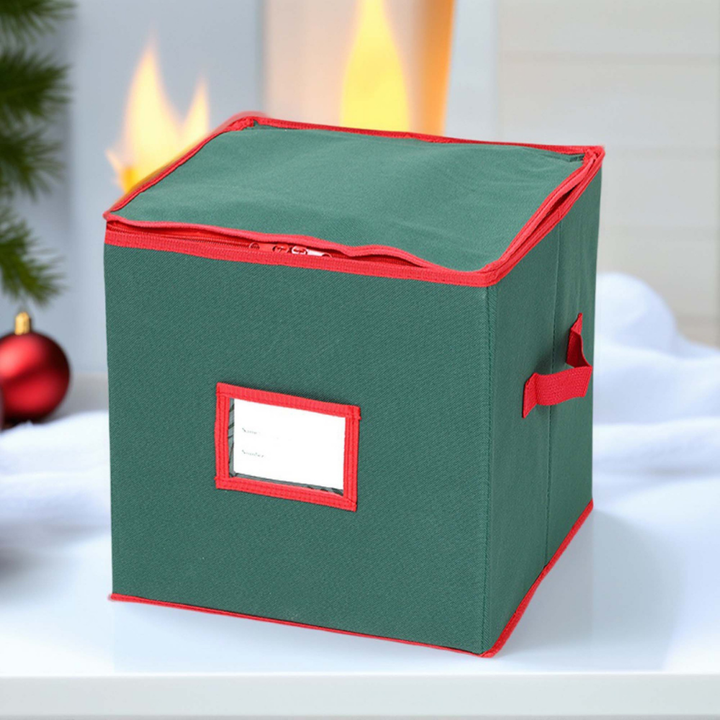 Storage Box Ornament Organizer 3 Trays 600D Oxford