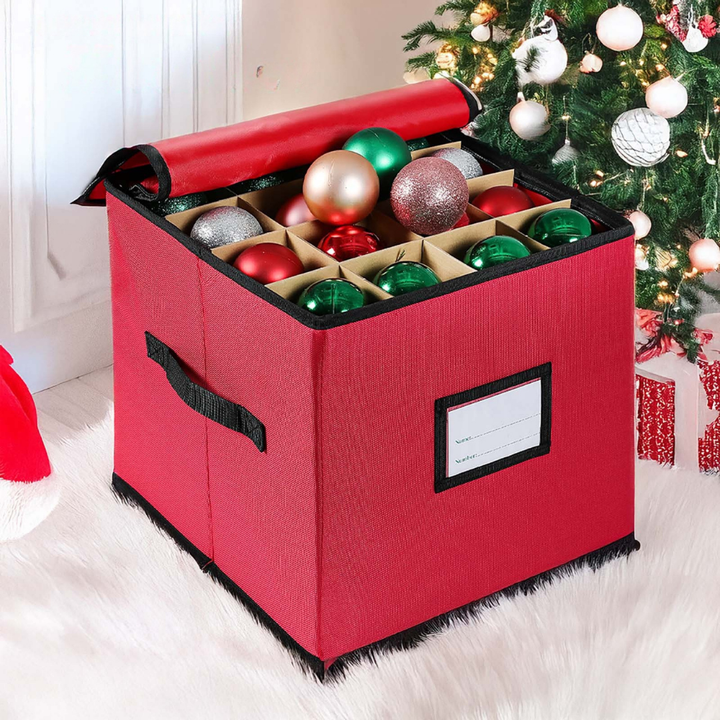 Storage Box Ornament Organizer 3 Trays 600D Oxford