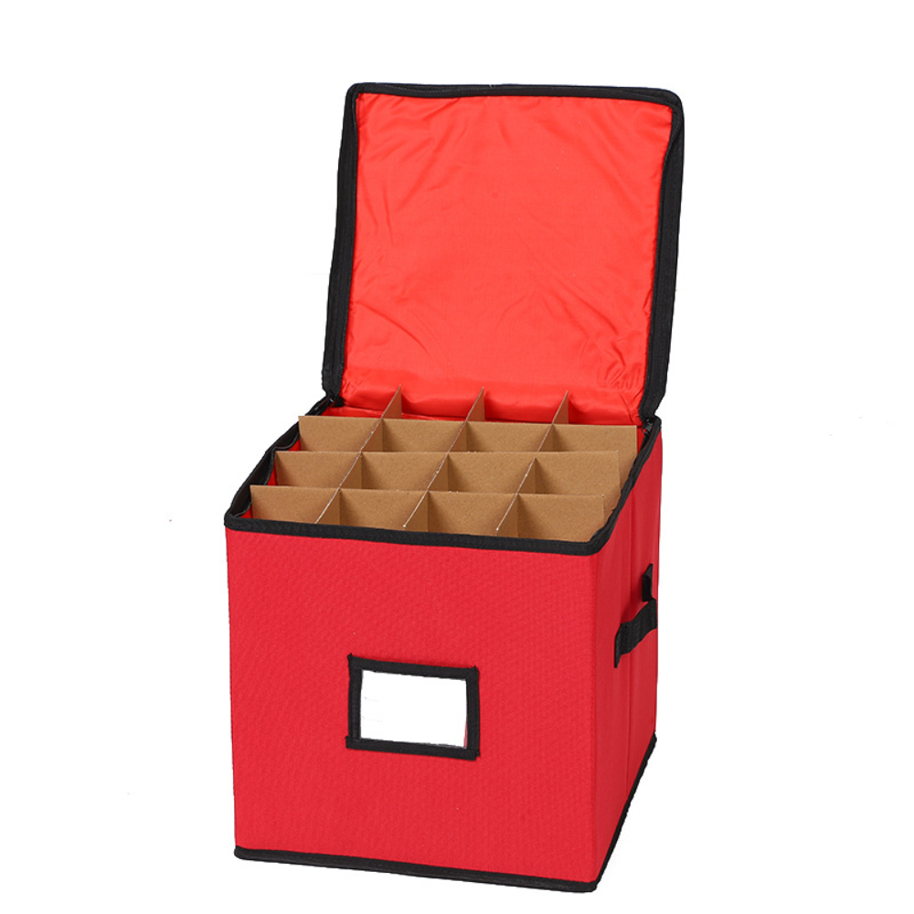 Storage Box Ornament Organizer 3 Trays 600D Oxford