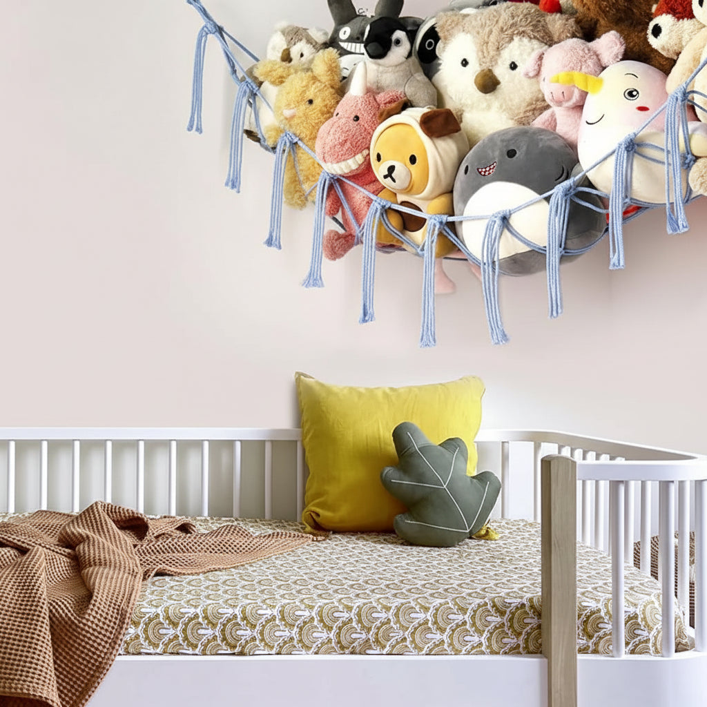 Hanging Toy Storage Hammock Macrame Organizer Stuffed Animals Decor