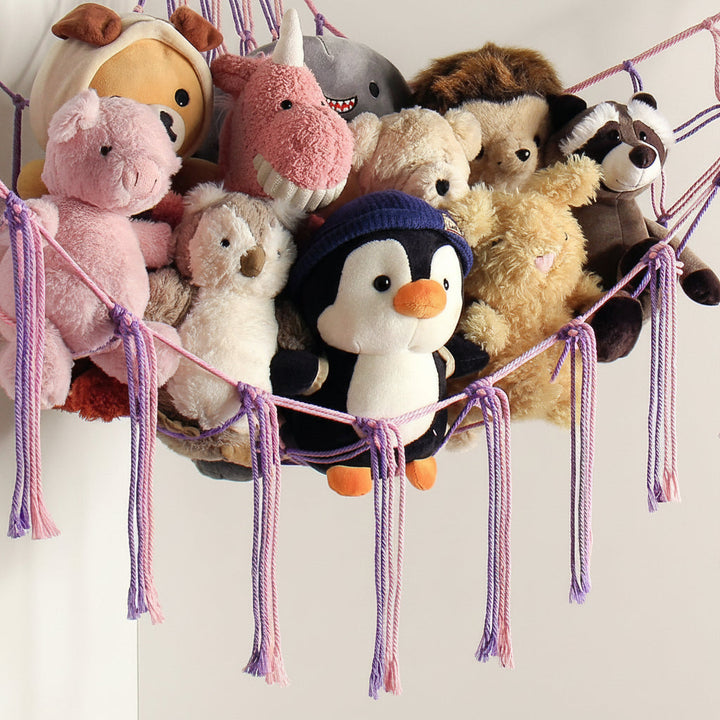 Hanging Toy Storage Hammock Macrame Organizer Stuffed Animals Decor