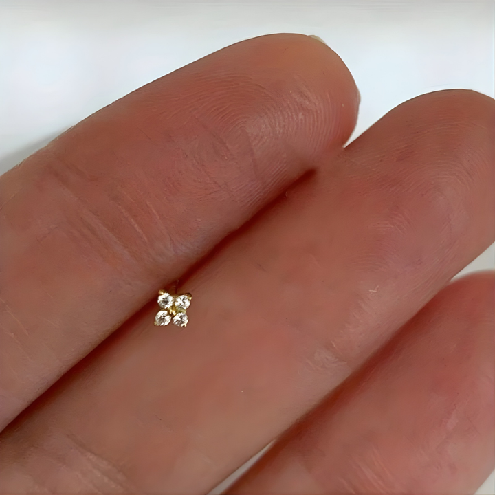 Earrings Mothers Day Gift Gold Flower Stud Birthstone Jewellery