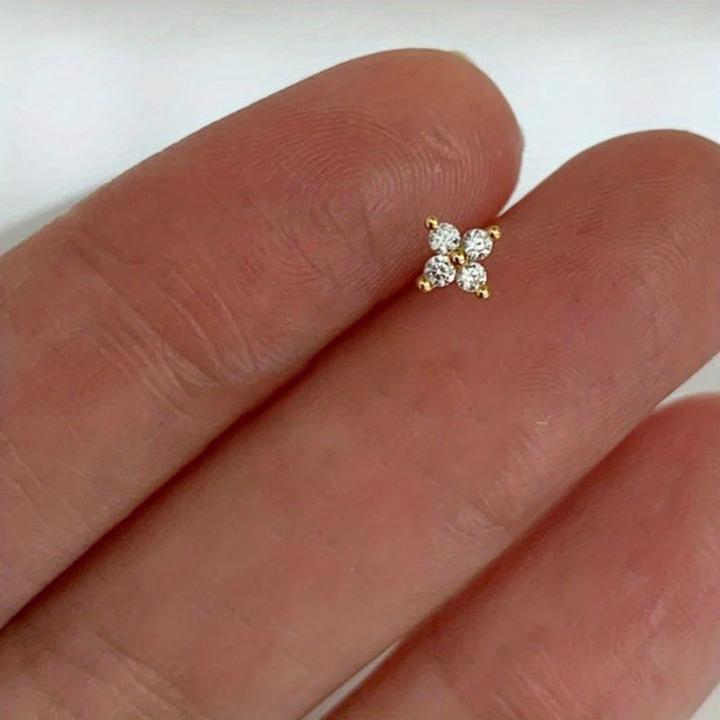 Earrings Mothers Day Gift Gold Flower Stud Birthstone Jewellery