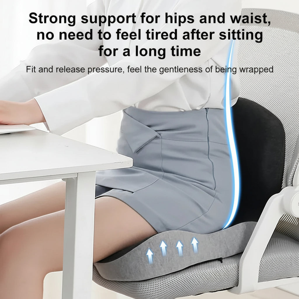 Seat Cushion Back Support Memory Foam Chair Pad