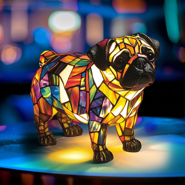 Table Lamp Decorative Resin Dog Figurine Accent Light