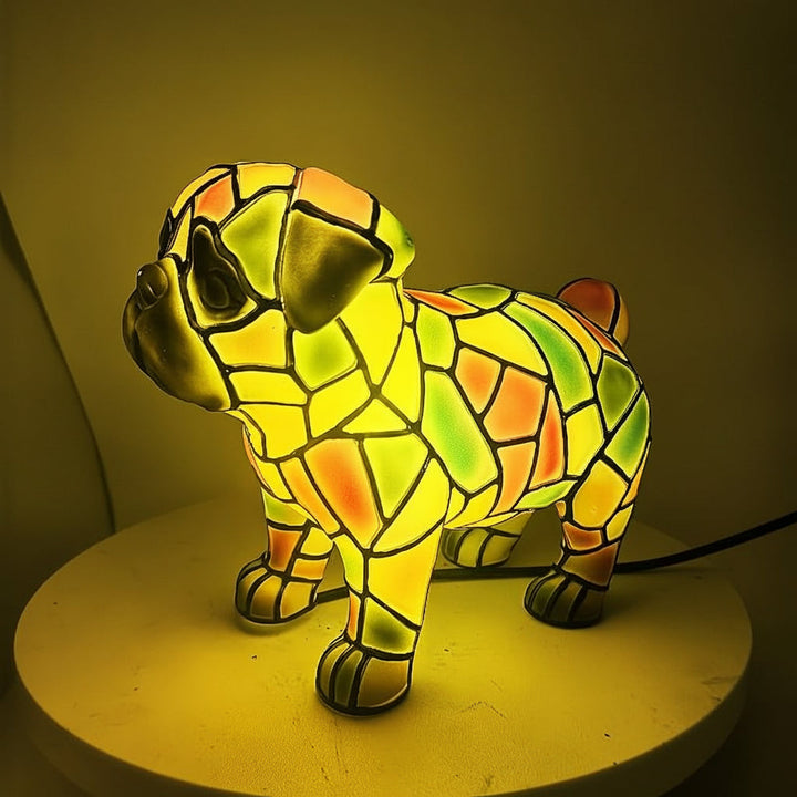 Table Lamp Decorative Resin Dog Figurine Accent Light
