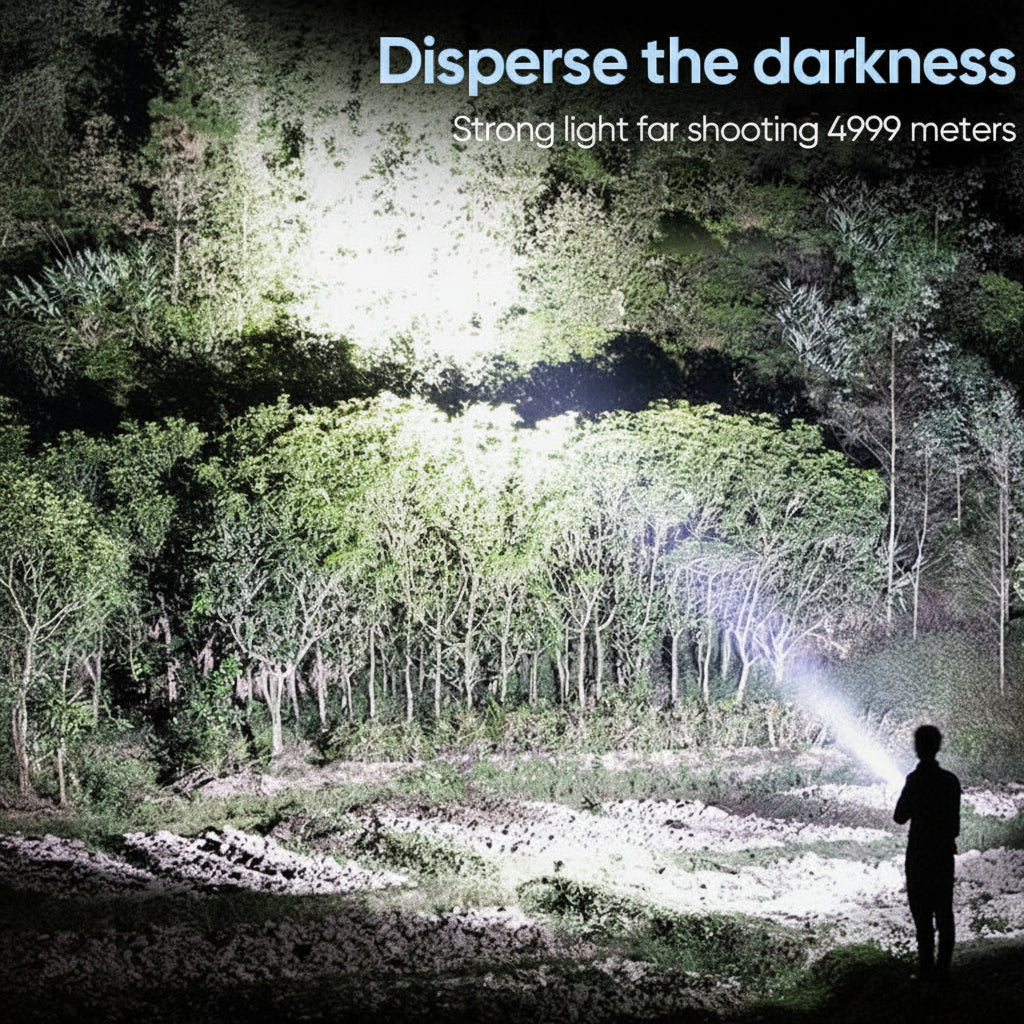 Flashlight LED Tactical Rechargeable Aluminum Torch Outdoor Use