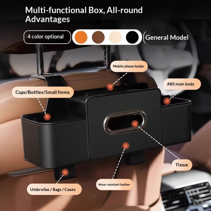 Car Organizer Seat Back Storage Box Cup Holder Multifunctional