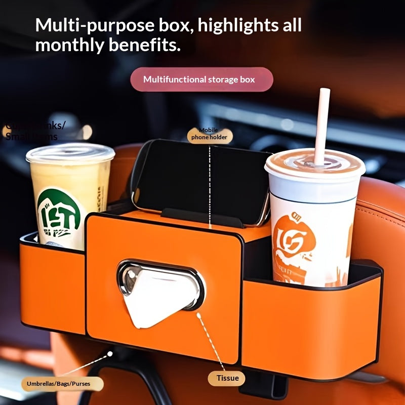 Car Organizer Seat Back Storage Box Cup Holder Multifunctional