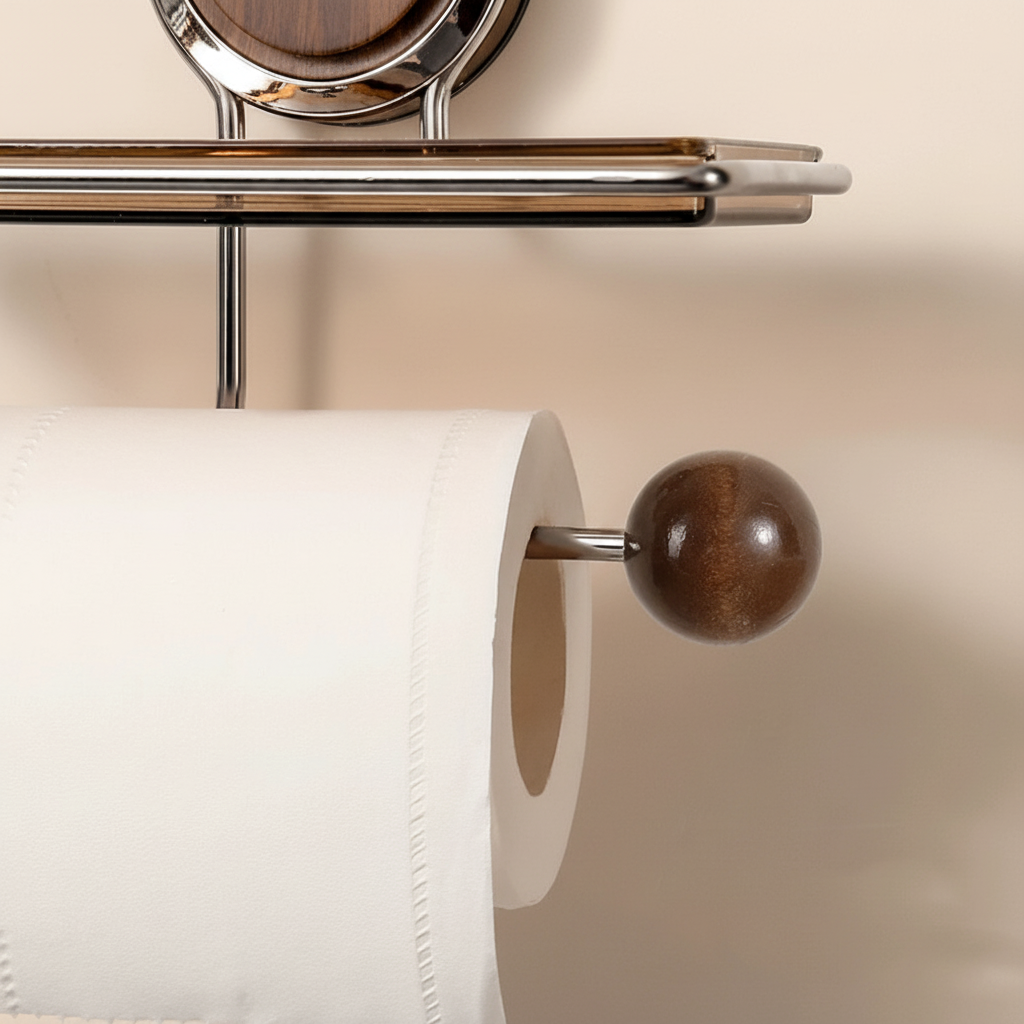 Toilet Paper Holder Self Adhesive Stainless Steel Wall Mount