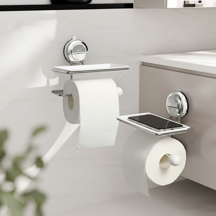 Toilet Paper Holder Self Adhesive Stainless Steel Wall Mount
