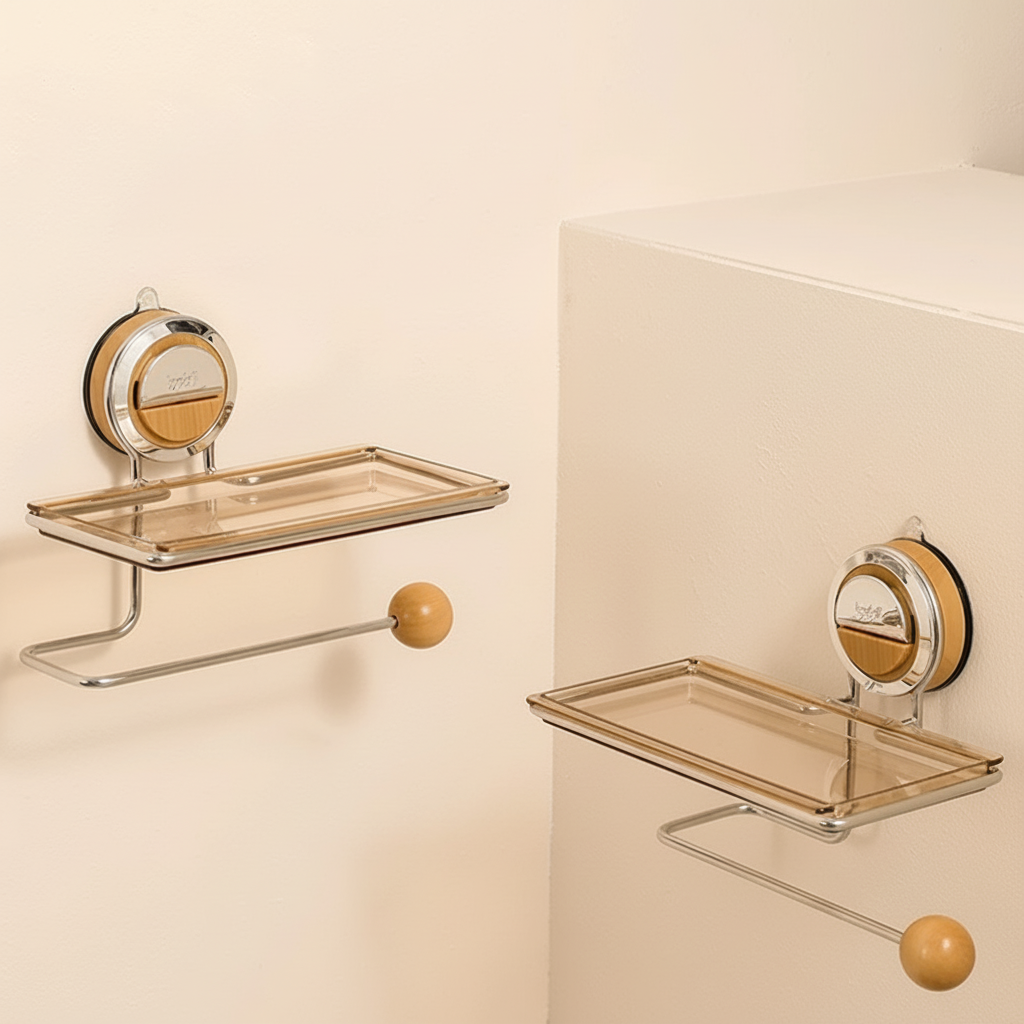 Toilet Paper Holder Self Adhesive Stainless Steel Wall Mount