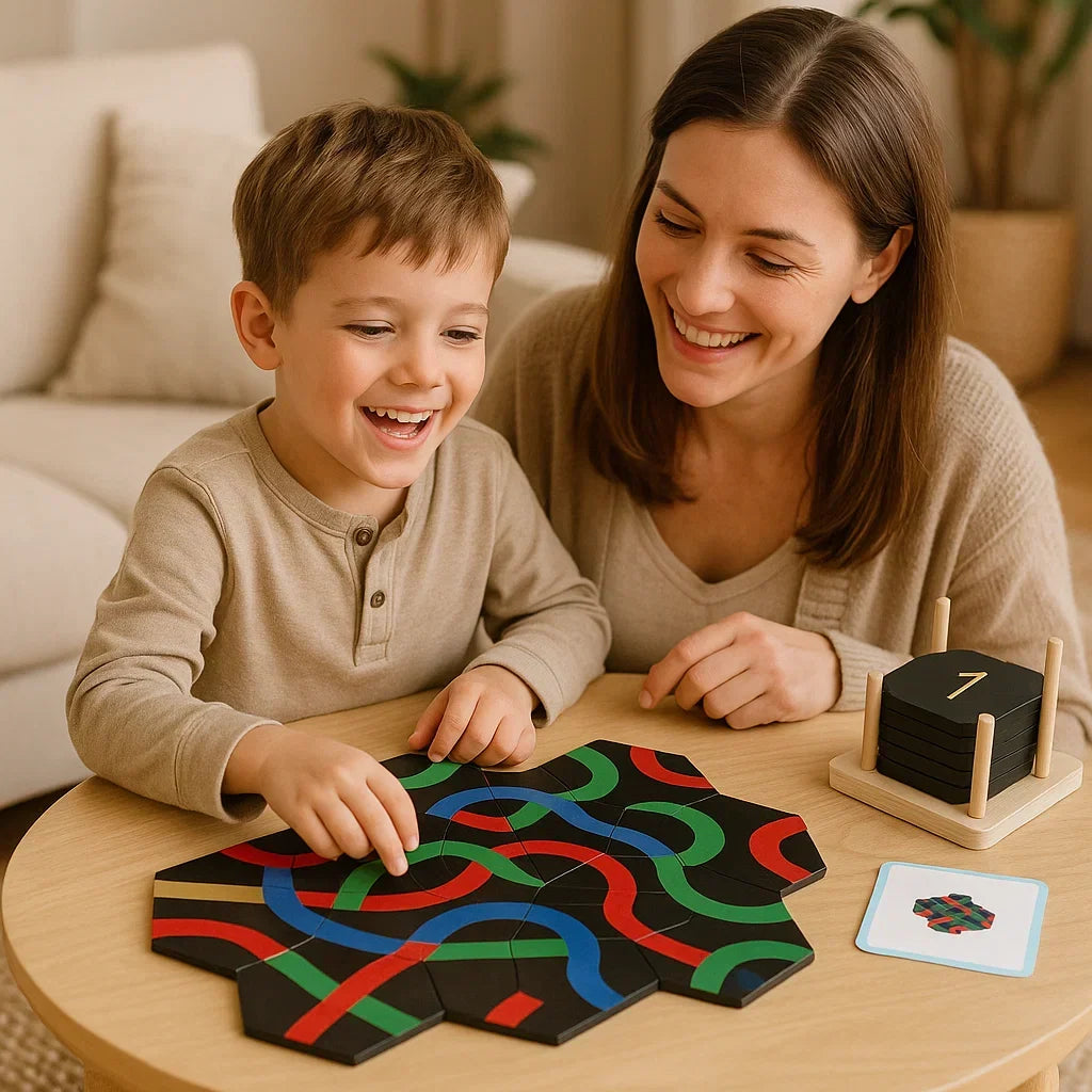 Puzzle Game Logic Board Kids Educational Path Toy