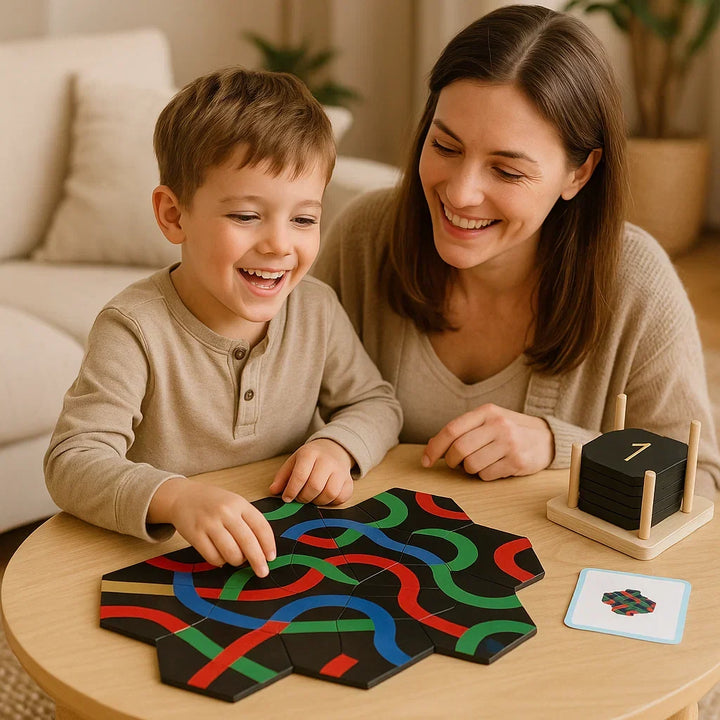 Puzzle Game Logic Board Kids Educational Path Toy