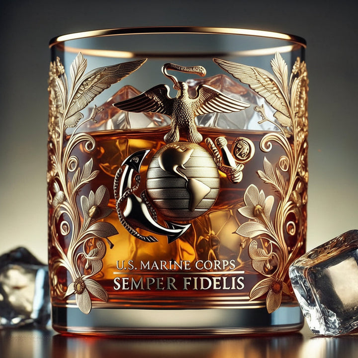 Glass Veteran Tribute Engraved Memorial Decor