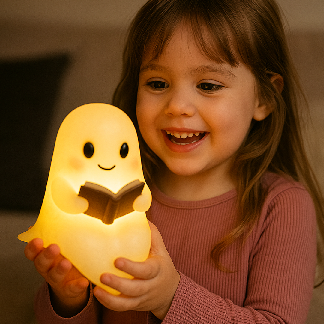 Table Lamp Ghost Night Light Warm LED Bedside Decor