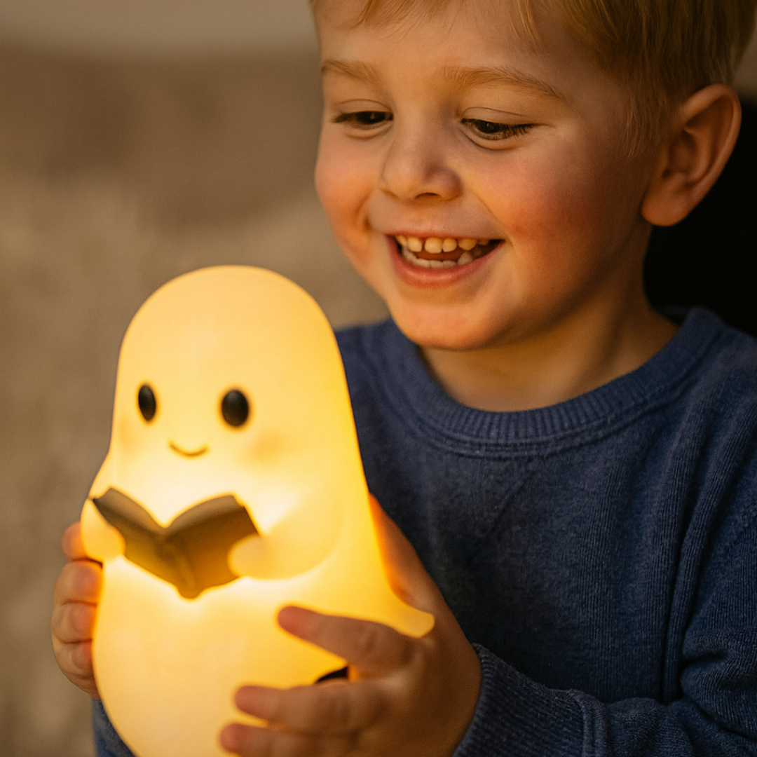 Table Lamp Ghost Night Light Warm LED Bedside Decor