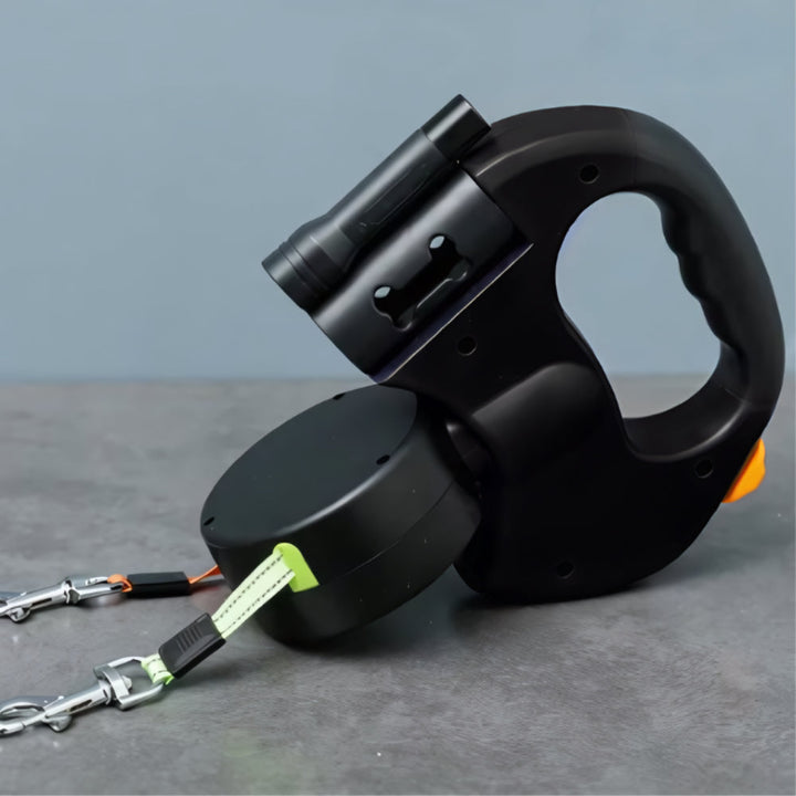 Dog Leash Retractable Dual Handle Design