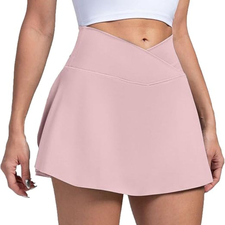 Womens Pickleball Skort High Waist Tennis Skirt Pockets