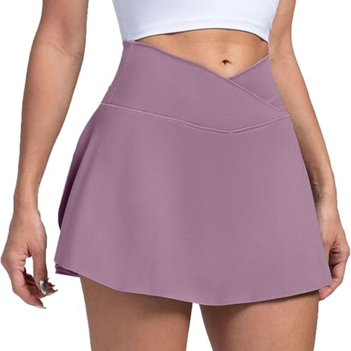 Womens Pickleball Skort High Waist Tennis Skirt Pockets