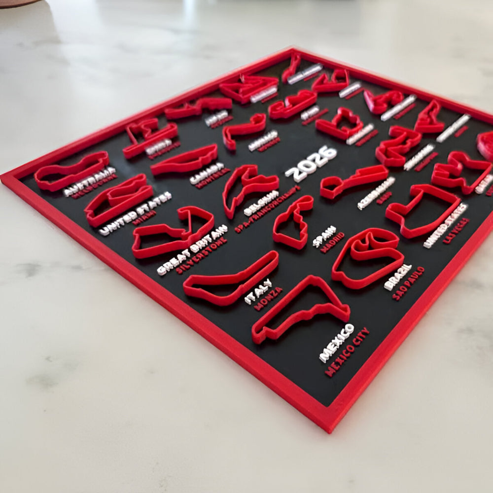 Calendar Racing Track Wall Art Display Board 2026