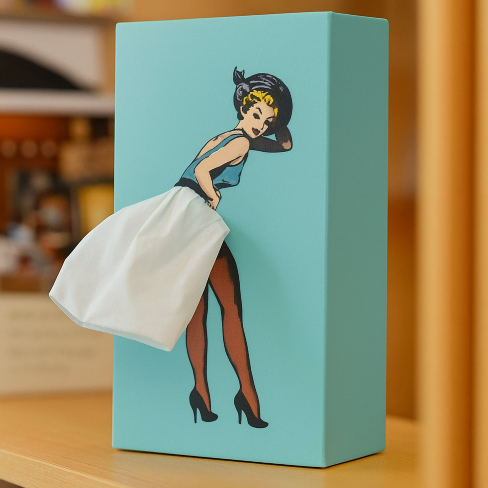 Home Decor Tissue Box Holder Figure Style Stand