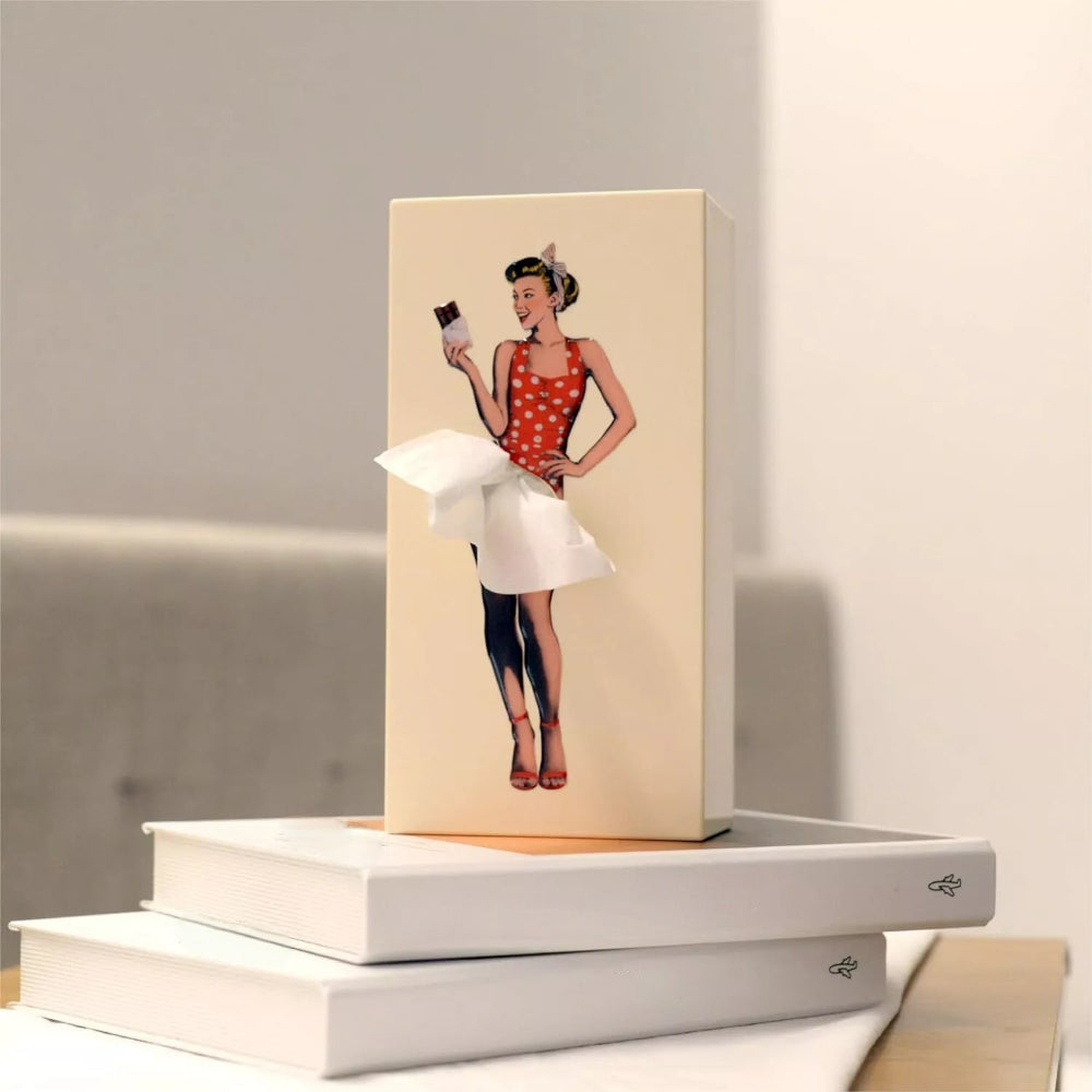 Home Decor Tissue Box Holder Figure Style Stand