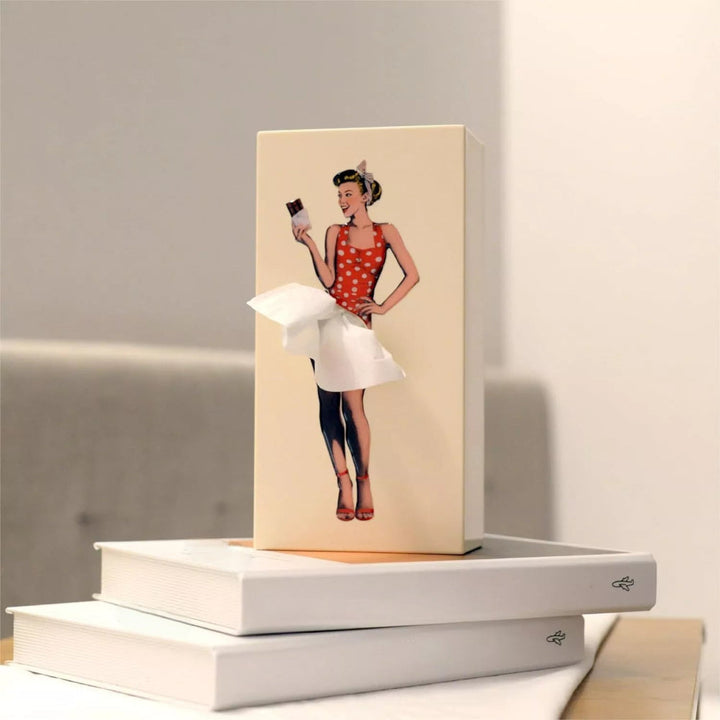 Home Decor Tissue Box Holder Figure Style Stand