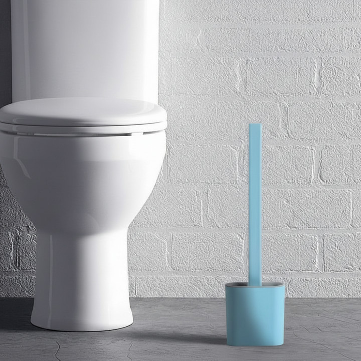 Toilet Brush Silicone Flexible Hygienic Wall Mount Holder