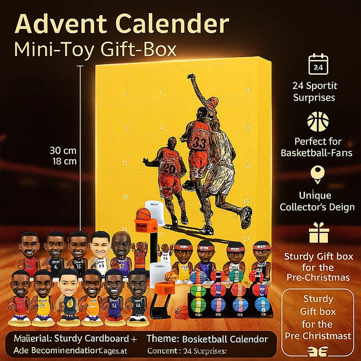 Toy Basketball Advent Calendar Mini Figure Collector Set