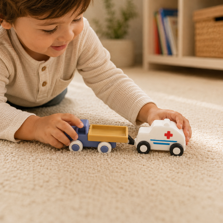 Toy Cars Toddler Vehicles Pull Back Push Toy Set