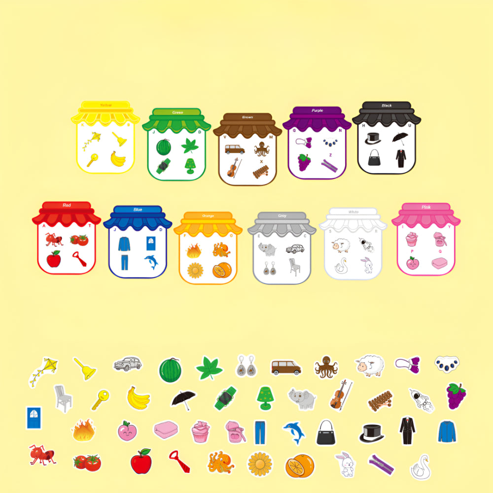 Toy Magnetic Sticker colour Sorting Board Learning Set