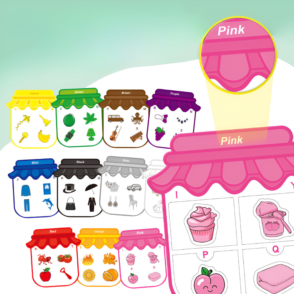 Toy Magnetic Sticker colour Sorting Board Learning Set
